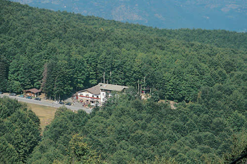 Viasta dell'Albergo Le Macinaie dalle piste da sci