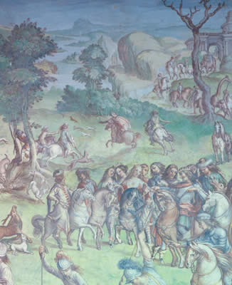 SCene di Caccia, Francesco Nasini, Abbazia di San Salvatore