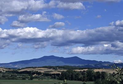 Vista dell'Amiata dalla Maremma