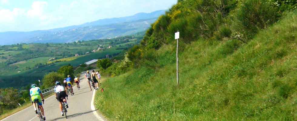 Amiata auf dem Frahrrad