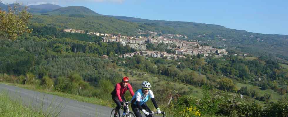 Amiata auf dem Frahrrad